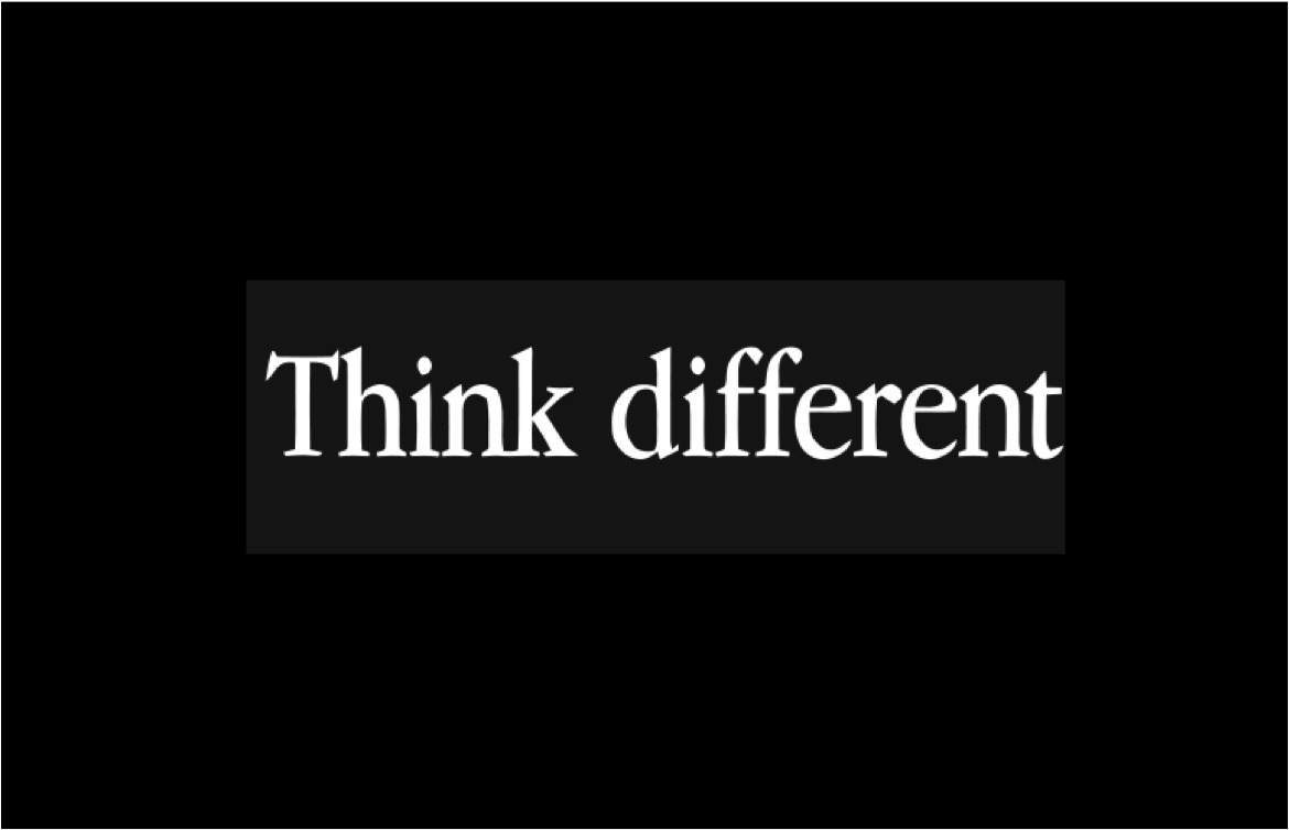 Learning How To Think Different